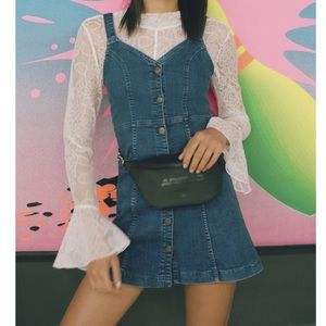 Denim mini dress
